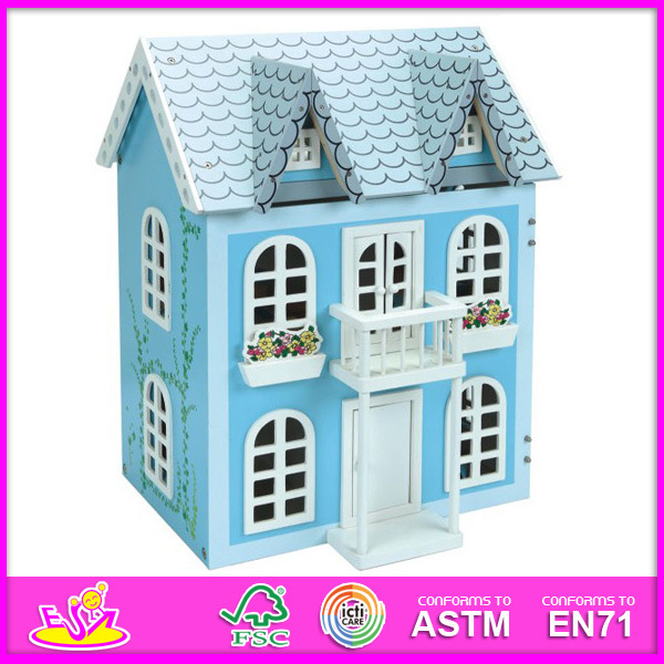 2014 New Kids Wooden Doll House Toy, Popular Children Wooden Doll House, Hot Sale Baby Toys, High Quality Children Toys W06A038