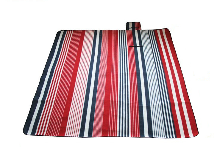 Colorful Strap Single Fleece Picnic Mat for Travel and Sleeping (MC2009)