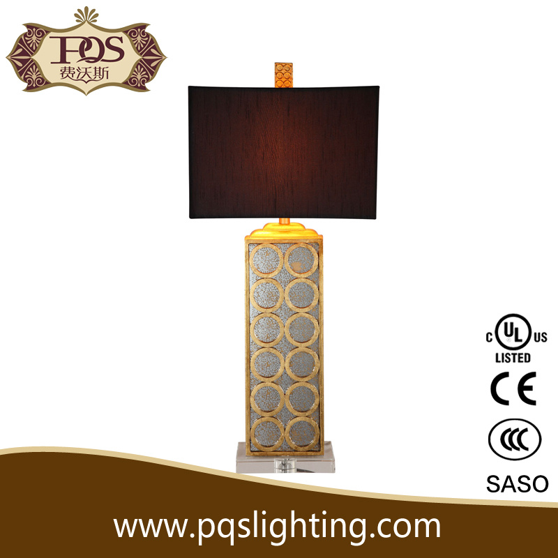 Black Shade Silver Table Lamp Modern Style Lighting