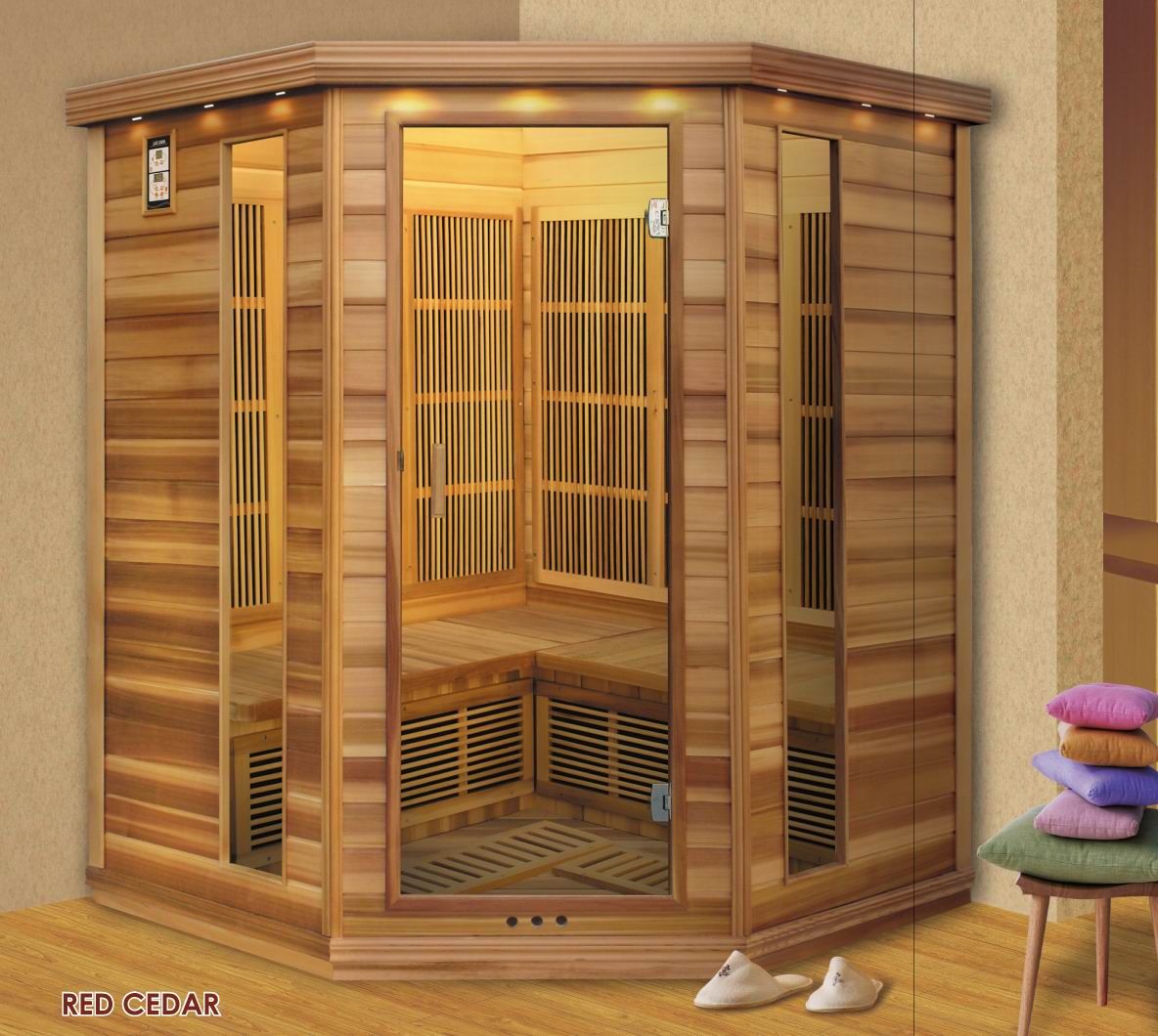 Top Class Red Cerdar Infrared Sauna Cabin (with CE, TUV, EMC) (SS-450)