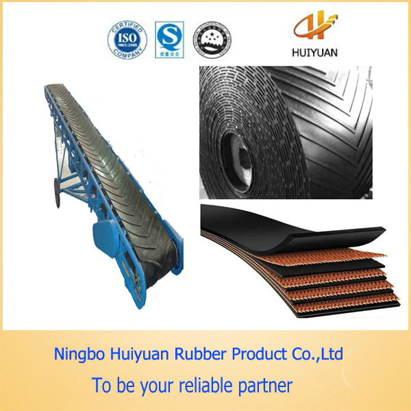 Cleated Rough V Shape Pattern Rubber Transportation Belt