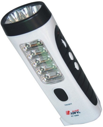 5+10 LED Rechargeable Flashlight FM Radio (rechargeable lead-acid battery/600mAh)