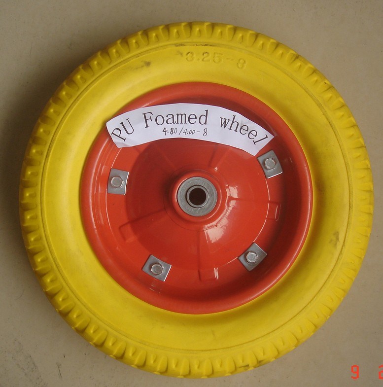 3.25-8 Flat Free PU Foam Wheel