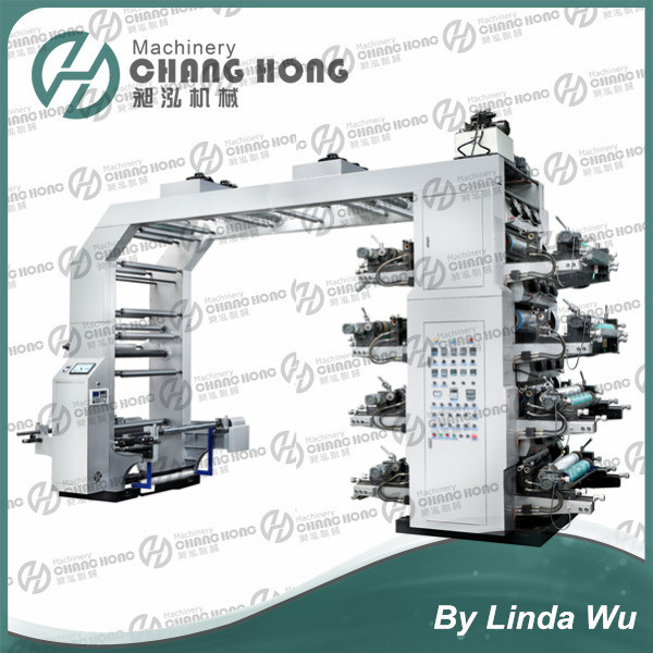 Stack Type 8 Colour Plastic Film Flexographic Printing Machine (Changhong)