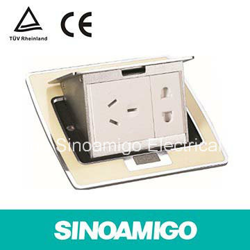 Pop-up Resinic Floor Socket with 2pin Socket & 3pin 10A Socket