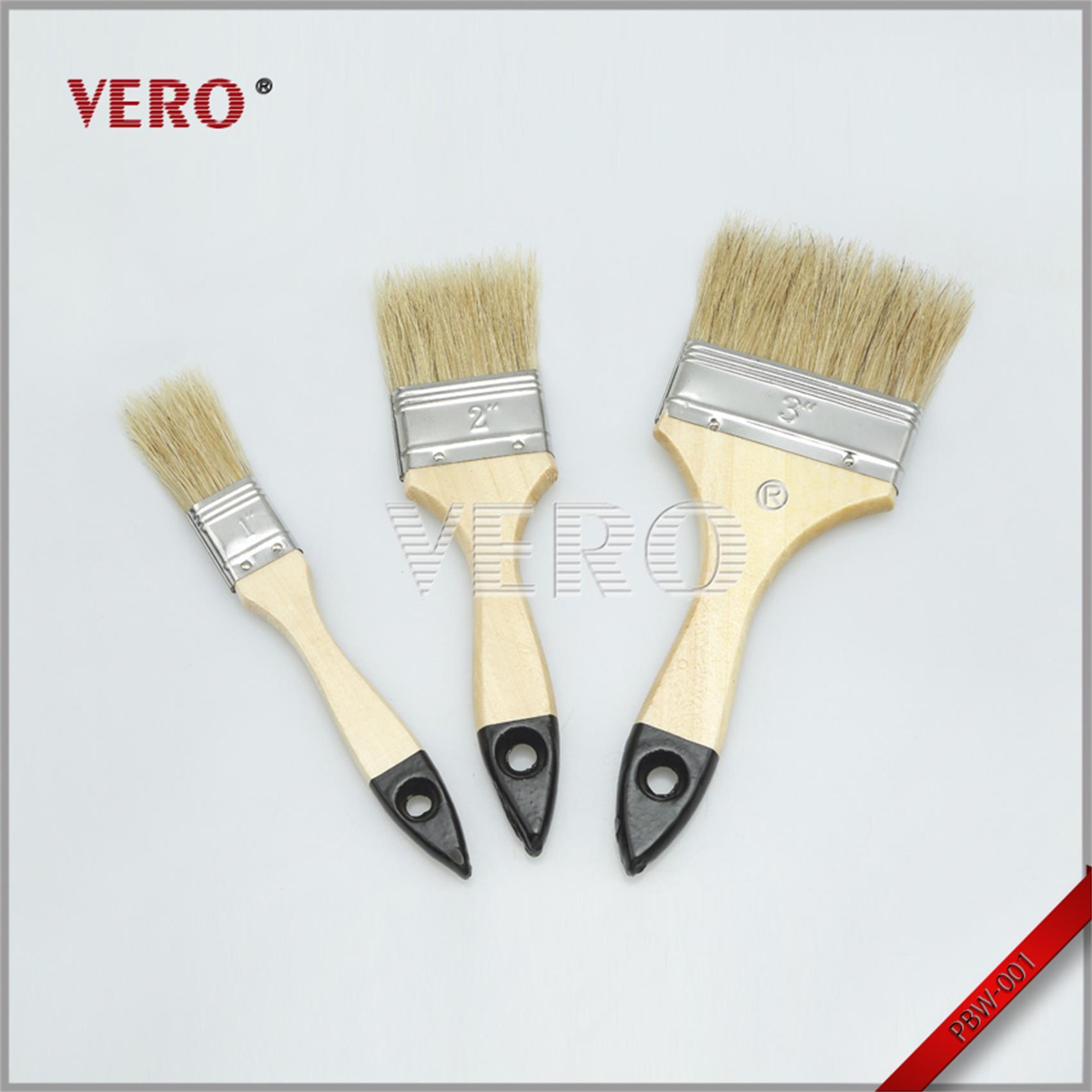 Wooden Handle Paintbrush with Natural Bristle (PBW-001)
