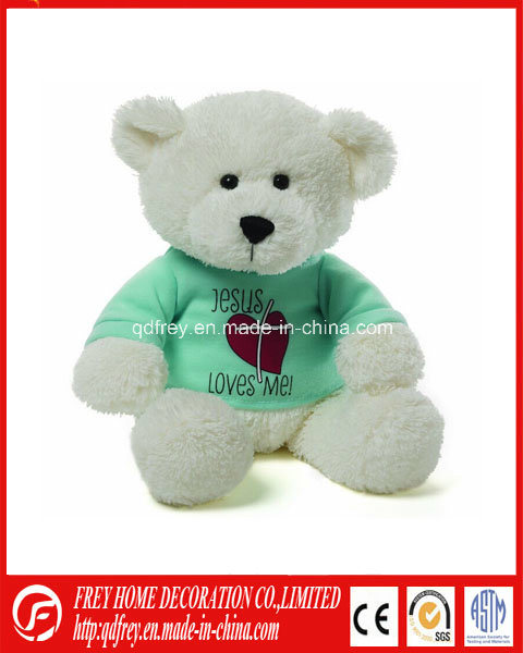 Plush Brown Teddy Bear Toy with Ribbon