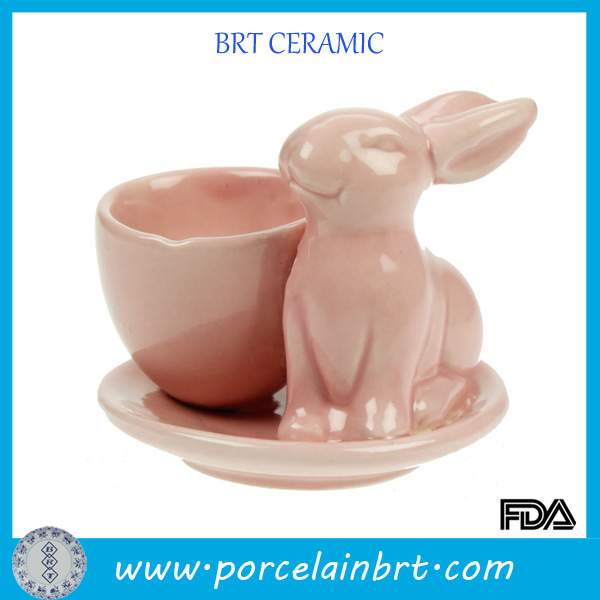 Dorable Bunny Shape Ceramic Egg Cup