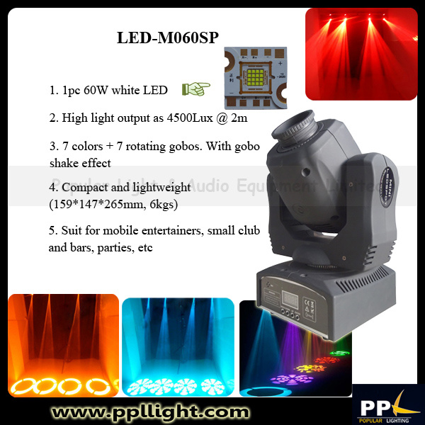 New Item Mini 60W LED Moving Head Spot Light