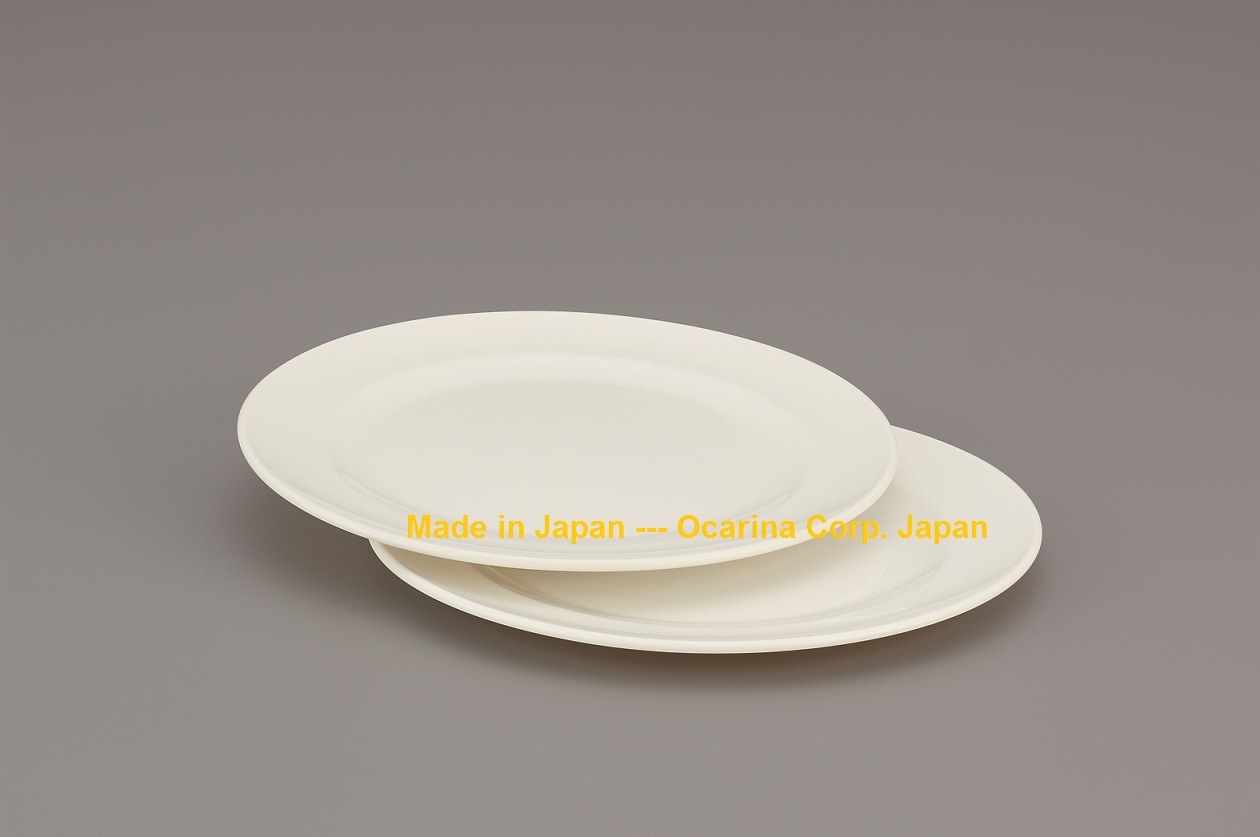 2-Piece Set Plastic Dinner Plate Tableware 15 Cm Diameter-White (Model. 1017)