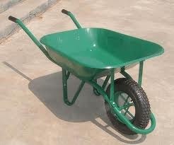 Wheel Barrow with Painted Tray, Pneumatic Rubber Wheel Wb6400