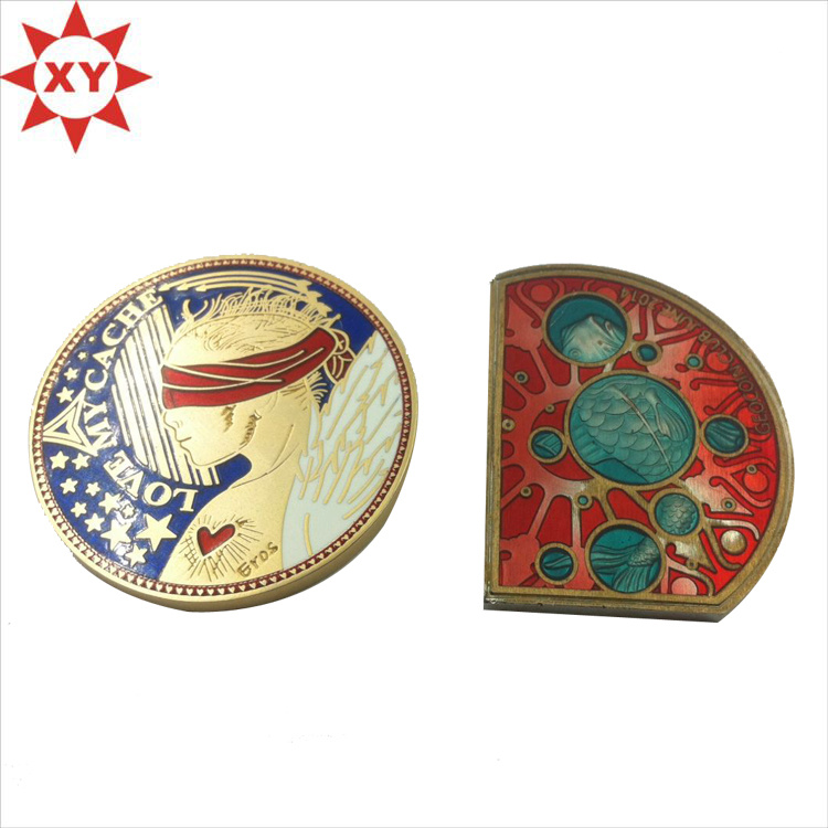 Professional Supplier of Custom Gold Colorful Hard Enamel Commemorative Coin