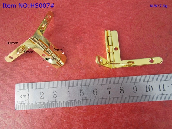 High Quality Gold Color 30X37mm Wooden Box Quadrant Hinges