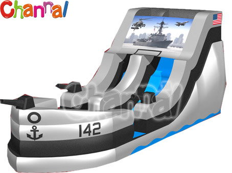 Warship Inflatable Slide/Large Inflatabele Slides for Sale Bb144