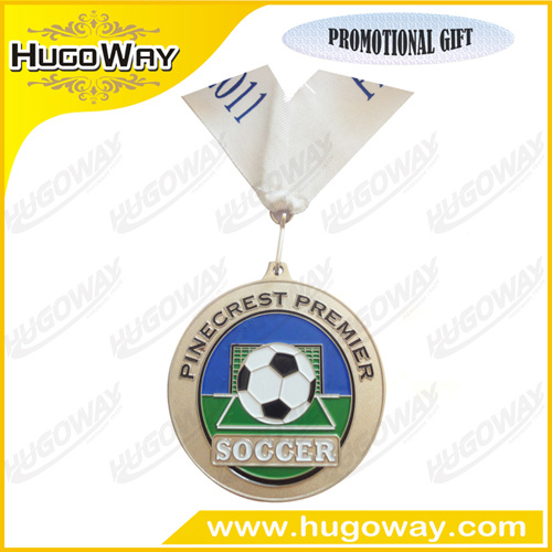 2013 Soccer Medal with Soft Enamel