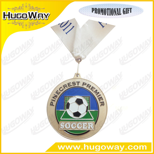 2013 Soccer Medal with Soft Enamel