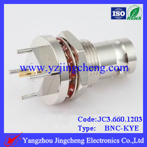 BNC Connector Female with Nut PCB (BNC-KYE)