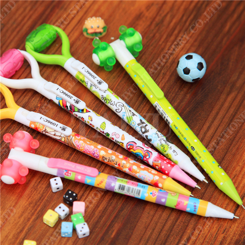 Plastic Ball Pen Mechanical Pencil with Massage Wheel for Student Use (1096B/2096B)