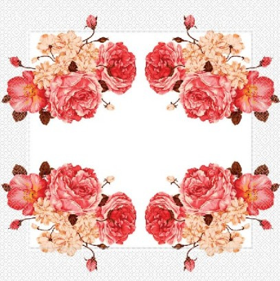 Flower Color Printed Paper Napkin (HC017)