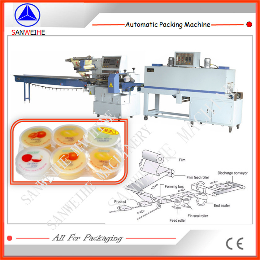 Pudding and Jelly Cup Automatic Shrink Packing Machinery