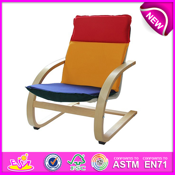 Colorful and Cheap Wooden Relax Chair, Comfortable and Stable Wooden Chair Toy, Wooden Relax Chair Toy W08f039