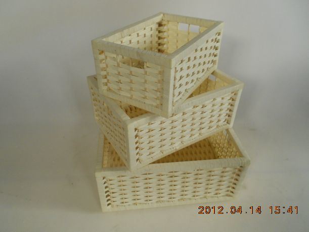 Hand Woven Paper Rope Storqage Basket