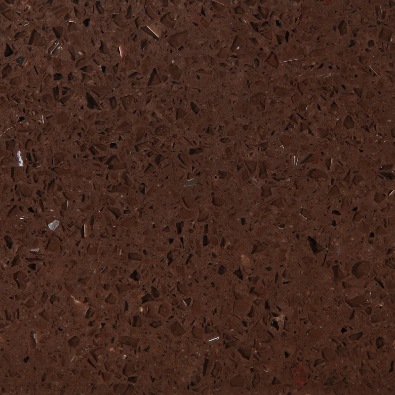 Galaxy Brown Color Artificial Quartz Stone with High Quality
