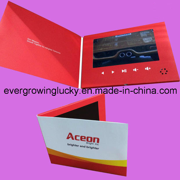 Factory Card 7inch LCD Screen Video Card for Advertisement