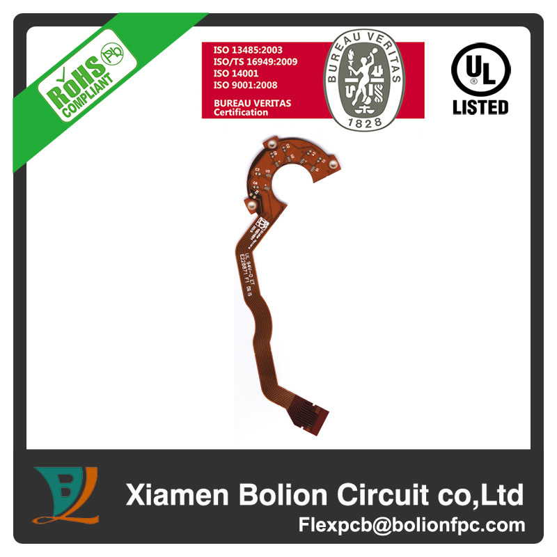 Double-Sided Flexible PCB with Pi Stiffener, 12-140um Copper Thickness