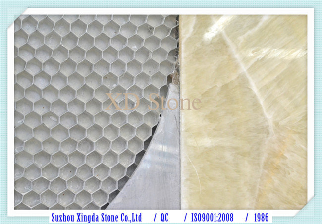 Yellow Onyx Composite Aluminum Honeycomb Core Building Material
