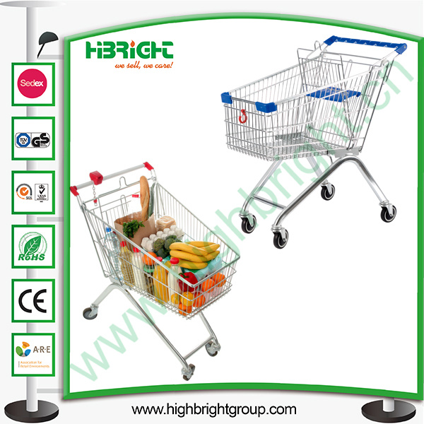 Super Market Shopping Trolley Cart with Good Wheels