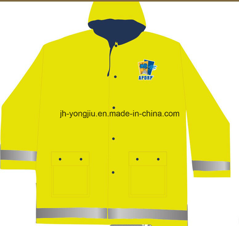 Reflective Waterproof Rainsuit Men's Raincoats (yj-120607)