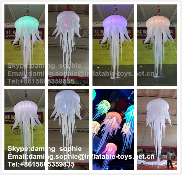 2015 Hot Sale Inflatable Lighting Jellyfish for Party/Club Decoration
