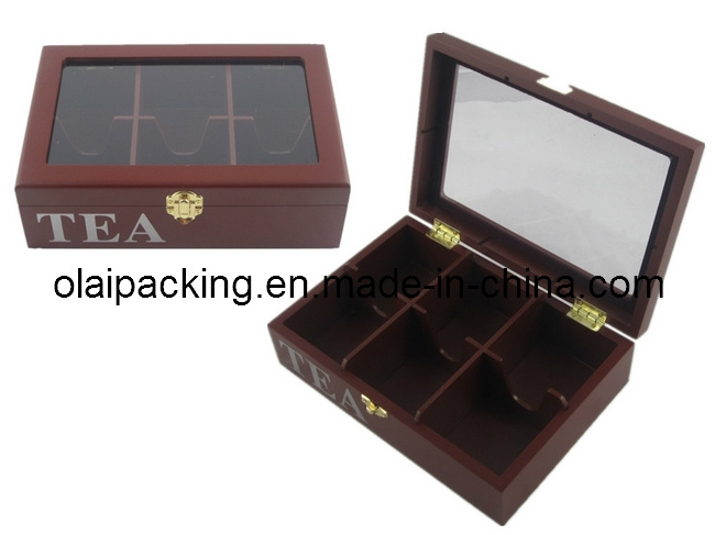 Matt Lacquer Wooden Tea Packing with Window (EZCYH11)