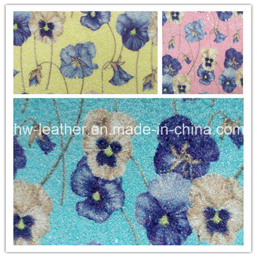 Beads Glitter PU Leather for Phone Case (HW-1187)