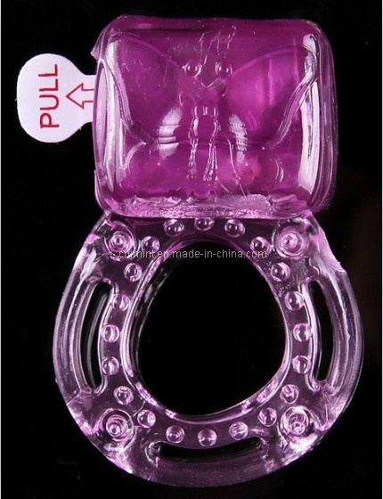 Removable Battery Vibrating Silicone Cock Ring, Sex Product for Men (MIC-125)