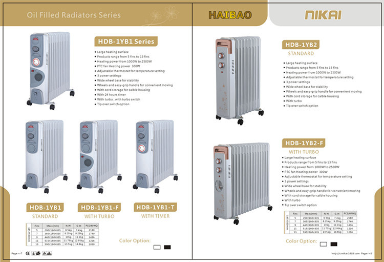 Oil Filled Radiators/Oil Heater/Electric Oil Heater B1