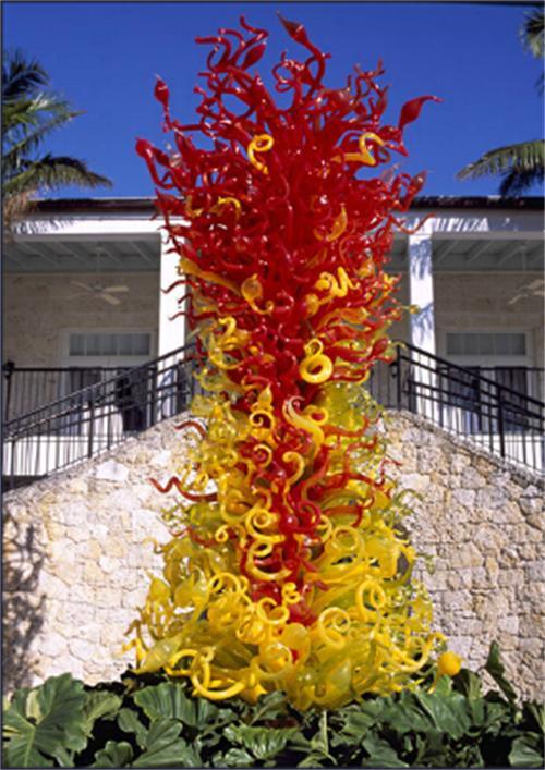 Mouth Blown Glass Art Sculpture Outdoor Decoration