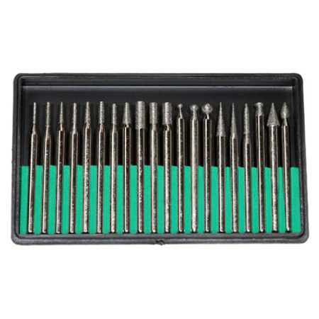 DIY Diamond Point Bit Set 20 PC 3/32 Fine/Medium Grit