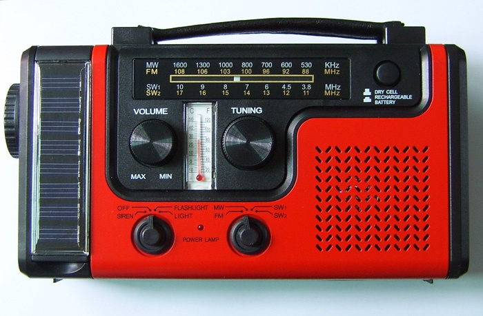 Solar Flashlight Radio with Charging Function
