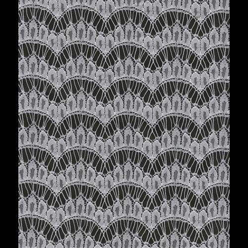 Black Eyelash Wave Flower Gauze Wedding Fabric DIY 57'' Width