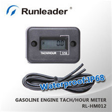 IP68 Waterproof Digital Hour Meter Tachometer Tach Digital Hour Meter for 2 or 4 Stroke Gas Engine Snowmobile Jet Engine Motorcycle ATV Pit Bike Mower Moto