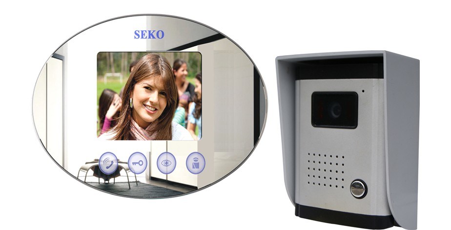 Color Video Intercom with Mirror Surface