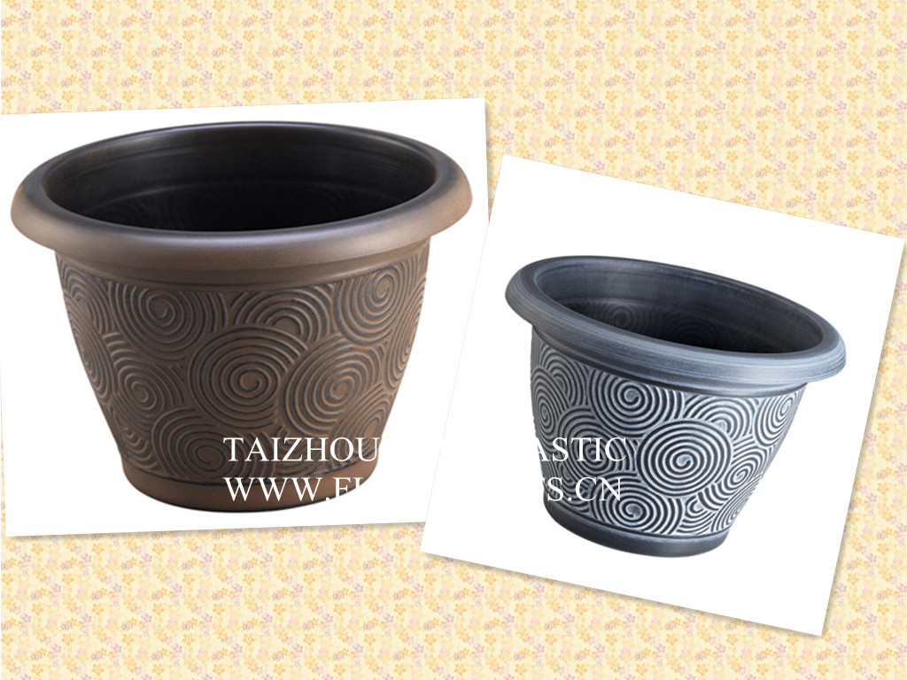 Plastic Painting Flower Pot (KD7301P-KD7304P)