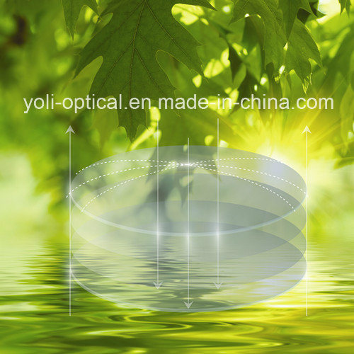 72mm Minus Spherical 1.56 Superhydro Green Coating Optical Lens with EMI