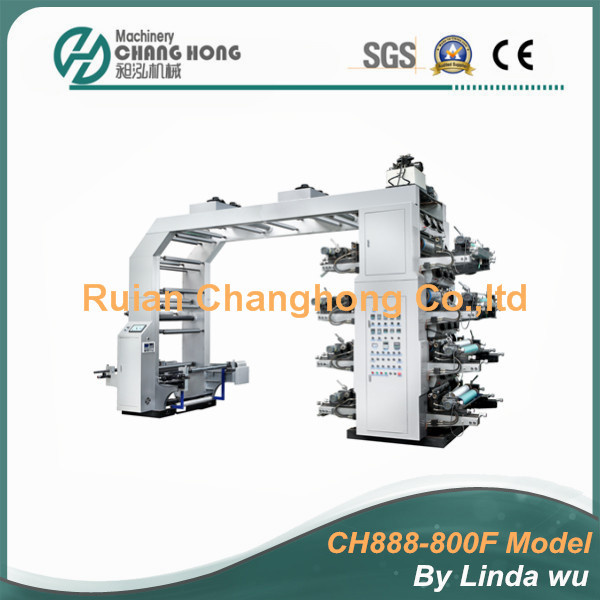 8 Color PE Film Flexo Printing Machine (CH888-800F) (CE)