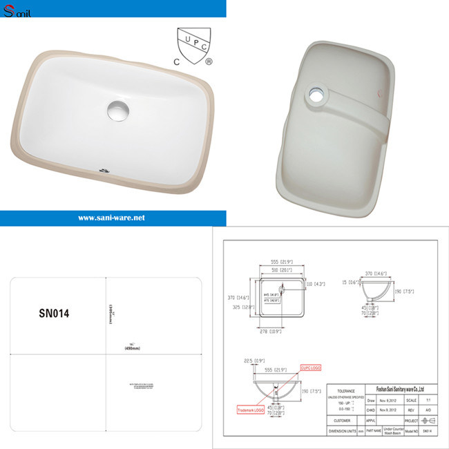 North American Upc Approved Bathroom Sinks (SN014)
