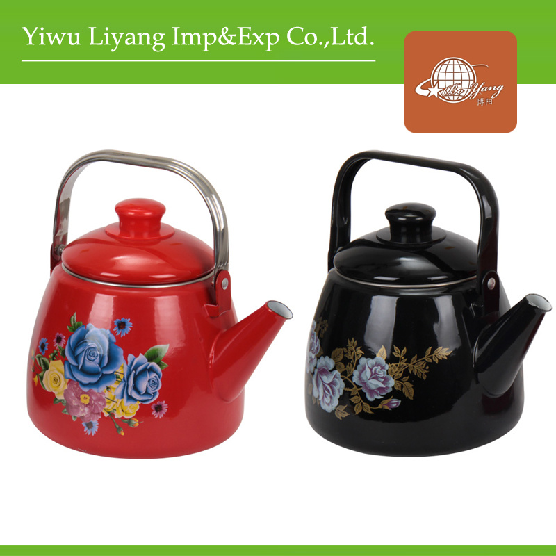 Color Enamel Kettle with Griddler Inside (BY-3201)