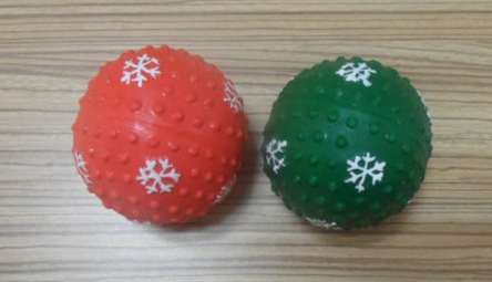 Latex Christmas Snowflack Ball, Dog Toy