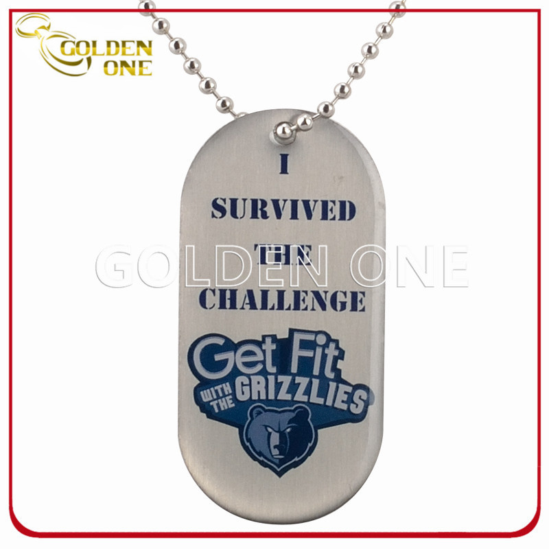 Custom Design Epoxy Coated Screen Printed Dog Tag